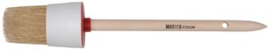 Круглая кисть, натур. щетина, 55% топс, деревянная ручка,45 мм