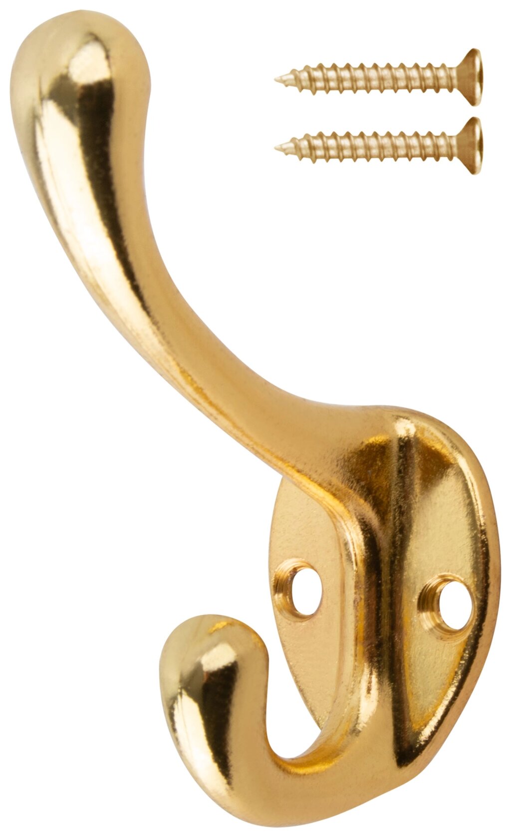 Крючок двойной, золото от компании ТД МЕЛОЧевка (товары для дома от метизов до картриджей) - фото 1