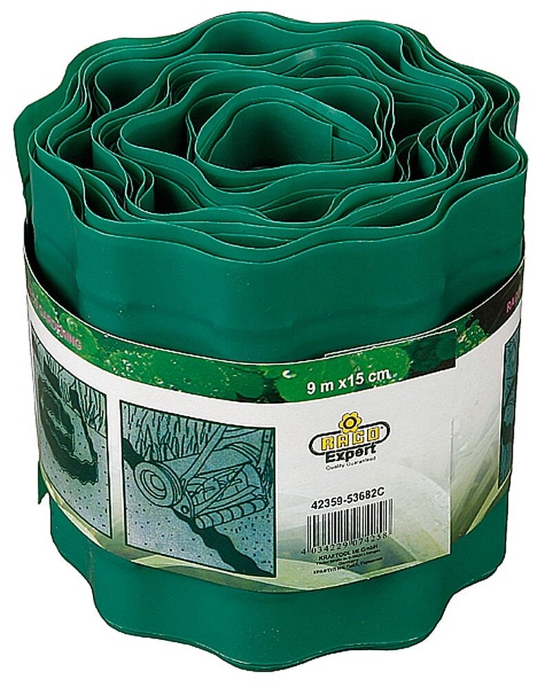 Лента бордюрная RACO, цвет зеленый, 10см х 9 м от компании ТД МЕЛОЧевка (товары для дома от метизов до картриджей) - фото 1