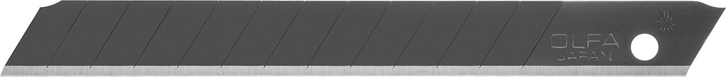 Лезвие OLFA сегментированные EXCEL BLACK, 9х80х0,38мм, 13 сегментов, 10шт от компании ТД МЕЛОЧевка (товары для дома от метизов до картриджей) - фото 1