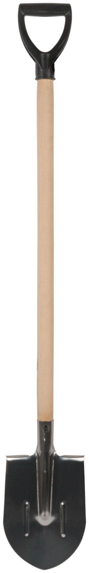 Лопата штыковая, нержавеющая сталь Профи, с деревянным черенком и V-ручкой 200х355х1420 мм от компании ТД МЕЛОЧевка (товары для дома от метизов до картриджей) - фото 1