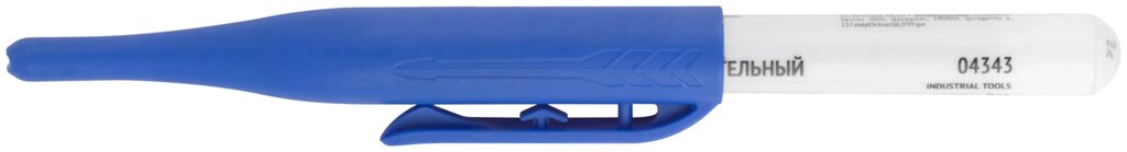 Маркер строительный перманентный, тонкий, удлиненное перо, синий от компании ТД МЕЛОЧевка (товары для дома от метизов до картриджей) - фото 1