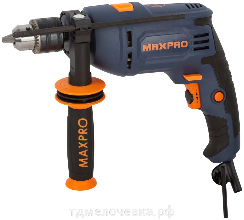 MAX-PRO дрель ударная 710 Вт; 0-44800 уд/мин, 0-2800об/мин; антивибрационная ручка, MPID710V1 от компании ТД МЕЛОЧевка (товары для дома от метизов до картриджей) - фото 1