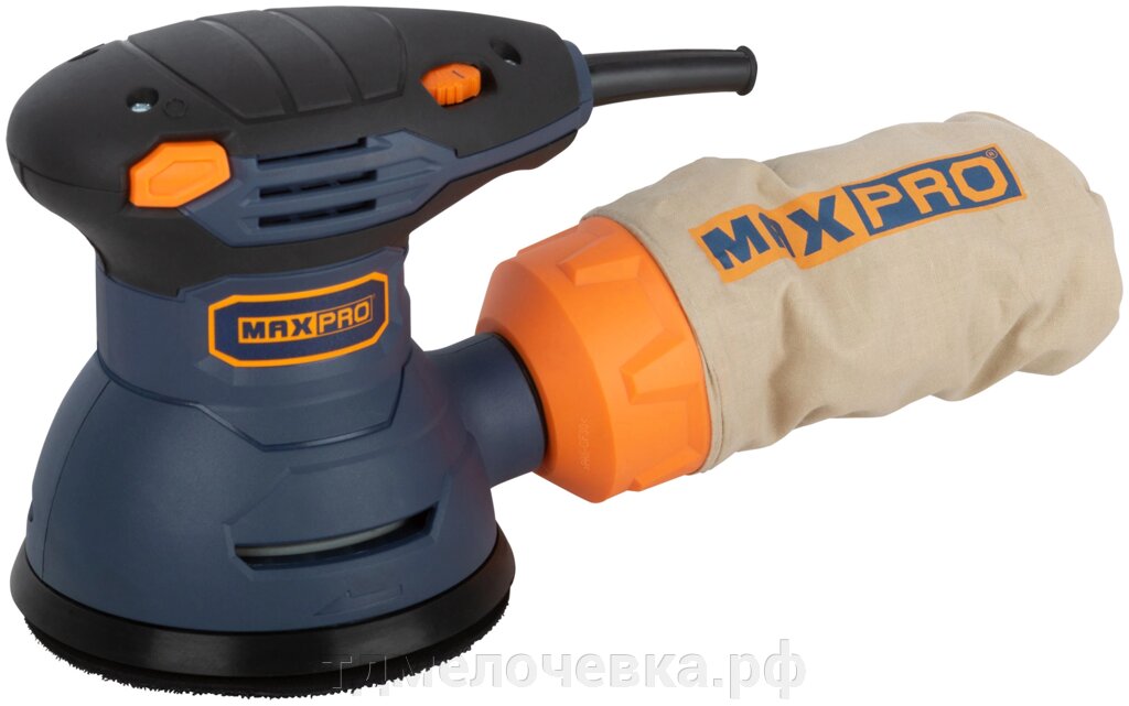 MAX-PRO Шлифмашина эксцентриковая MPRS300V, 300 Вт; 5000-12000об/мин; 125мм от компании ТД МЕЛОЧевка (товары для дома от метизов до картриджей) - фото 1