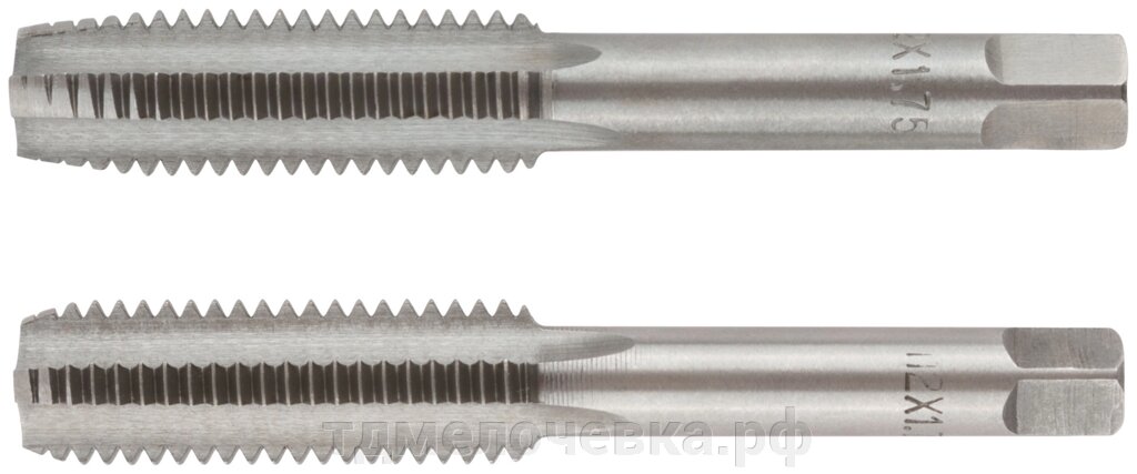 Метчики метрические, легированная сталь, набор 2 шт. М12х1,75 мм от компании ТД МЕЛОЧевка (товары для дома от метизов до картриджей) - фото 1