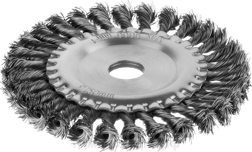 MIRAX 150 мм, жгутированная стальная проволока 0.5 мм, щетка дисковая для УШМ (35140-150) от компании ТД МЕЛОЧевка (товары для дома от метизов до картриджей) - фото 1