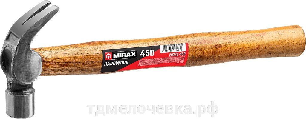 MIRAX 450 г, кованый молоток-гвоздодёр (20233-450) от компании ТД МЕЛОЧевка (товары для дома от метизов до картриджей) - фото 1