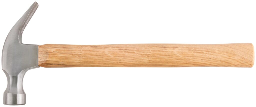 Молоток-гвоздодер, деревянная ручка 25 мм, 340 гр. от компании ТД МЕЛОЧевка (товары для дома от метизов до картриджей) - фото 1