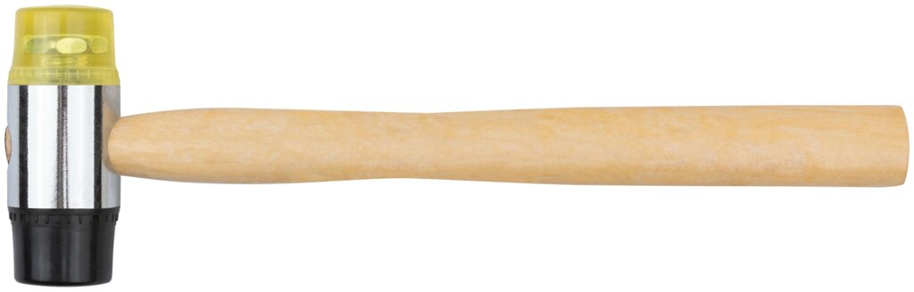 Молоток-киянка сборочный пластиковый, деревянная ручка 35 мм от компании ТД МЕЛОЧевка (товары для дома от метизов до картриджей) - фото 1