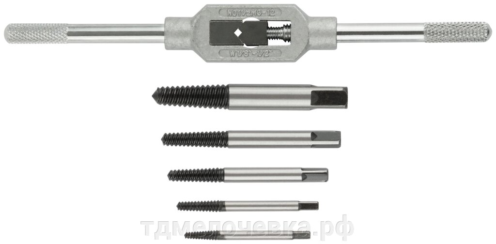 Набор экстракторов 5 шт., с метчикодержателем от компании ТД МЕЛОЧевка (товары для дома от метизов до картриджей) - фото 1