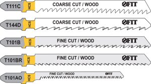 Набор полотен для электролобзика 5 шт. (T111C; T144D; T101B; T101BR; T101AO)