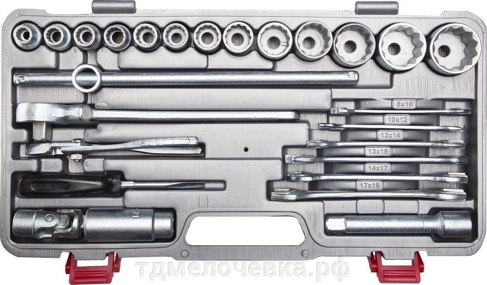 НИЗ ″АВТОМОБИЛИСТ″, 26 шт, 1/2″, набор слесарно-монтажного инструмента в пластиковом кейсе (27625-H26) от компании ТД МЕЛОЧевка (товары для дома от метизов до картриджей) - фото 1