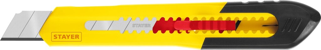 Нож из АБС пластика QUICK-18, сегмент. лезвия 18 мм, STAYER от компании ТД МЕЛОЧевка (товары для дома от метизов до картриджей) - фото 1