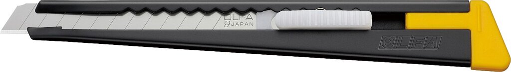 Нож OLFA с выдвижным лезвием, черный, 9мм от компании ТД МЕЛОЧевка (товары для дома от метизов до картриджей) - фото 1