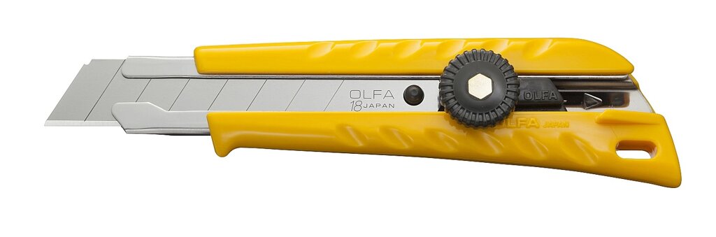Нож OLFA с выдвижным лезвием эргономичный, 18мм от компании ТД МЕЛОЧевка (товары для дома от метизов до картриджей) - фото 1