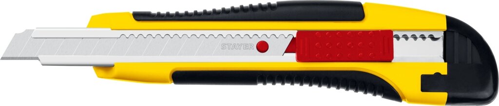 Нож с автостопом HERCULES-9, сегмент. лезвия 9 мм, STAYER от компании ТД МЕЛОЧевка (товары для дома от метизов до картриджей) - фото 1