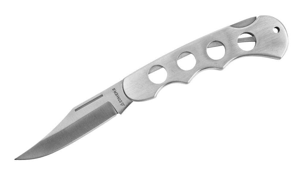 Нож STAYER складной, цельнометаллическая облегченная рукоятка, большой от компании ТД МЕЛОЧевка (товары для дома от метизов до картриджей) - фото 1