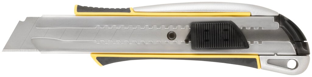 Нож технический 25 мм усиленный прорезиненный, дополнит. прижим от компании ТД МЕЛОЧевка (товары для дома от метизов до картриджей) - фото 1