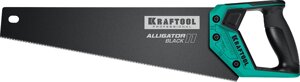 Ножовка для точного реза ″Alligator BLACK 11″400 мм, 11 TPI 3D зуб, KRAFTOOL