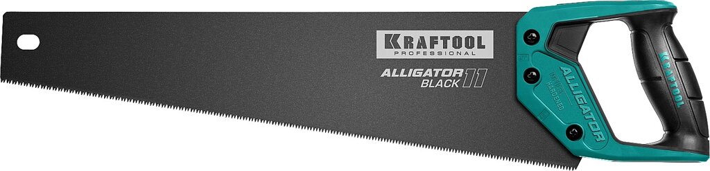 Ножовка для точного реза ″Alligator BLACK 11″, 450 мм, 11 TPI 3D зуб, KRAFTOOL от компании ТД МЕЛОЧевка (товары для дома от метизов до картриджей) - фото 1