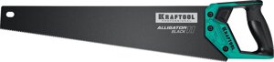 Ножовка для точного реза ″Alligator BLACK 11″500 мм, 11 TPI 3D зуб, KRAFTOOL
