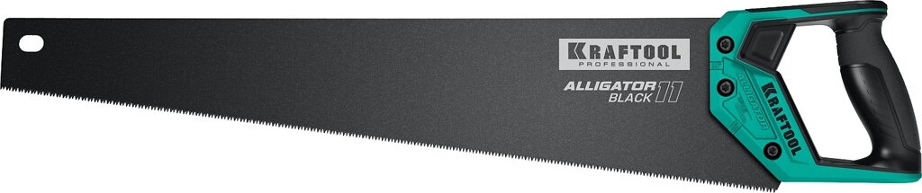 Ножовка для точного реза ″Alligator BLACK 11″, 550 мм, 11 TPI 3D зуб, KRAFTOOL от компании ТД МЕЛОЧевка (товары для дома от метизов до картриджей) - фото 1