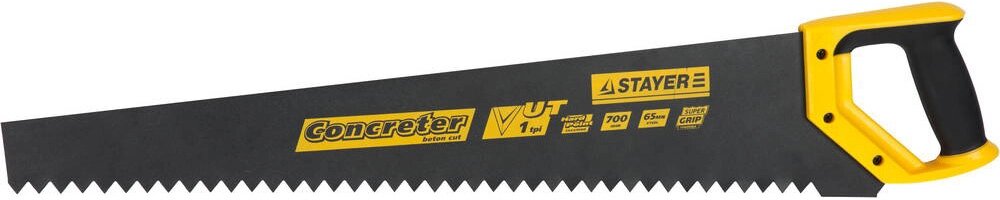 Ножовка по пенобетону (пила) STAYER BETON 700 мм, 1 TPI, закаленный износостойкий зуб от компании ТД МЕЛОЧевка (товары для дома от метизов до картриджей) - фото 1