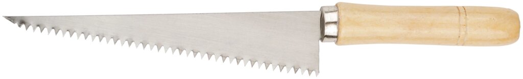 Ножовка ручная для гипсокартона, деревянная ручка 175 мм от компании ТД МЕЛОЧевка (товары для дома от метизов до картриджей) - фото 1