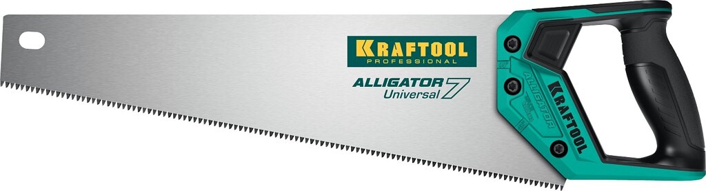 Ножовка универсальная ″Alligator Universal 7″, 400 мм, 7 TPI 3D зуб, KRAFTOOL от компании ТД МЕЛОЧевка (товары для дома от метизов до картриджей) - фото 1