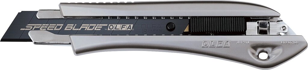 OLFA нож с выдвижным сегментированным лезвием, автофиксатор, 18мм от компании ТД МЕЛОЧевка (товары для дома от метизов до картриджей) - фото 1