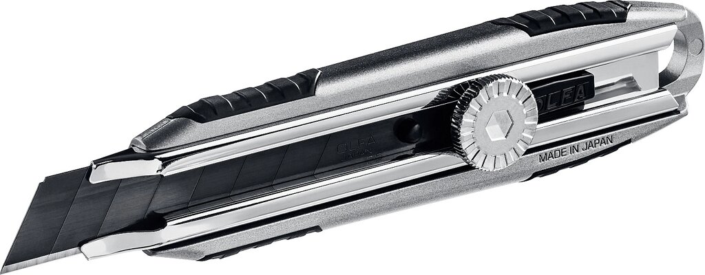 OLFA. Нож, X-design, цельная алюминиевая рукоятка, винтовой фиксатор, 18 мм от компании ТД МЕЛОЧевка (товары для дома от метизов до картриджей) - фото 1