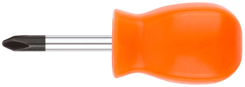 Отвертка "Эконом", CrV сталь, пластиковая оранжевая ручка  6х38 мм РН2 от компании ТД МЕЛОЧевка (товары для дома от метизов до картриджей) - фото 1