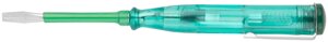 Отвертка индикаторная, зеленая ручка, 100-500 В, 140 мм