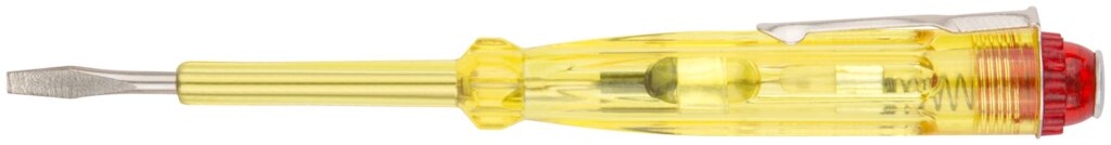 Отвертка индикаторная, желтая ручка 100 - 500 В, 140 мм от компании ТД МЕЛОЧевка (товары для дома от метизов до картриджей) - фото 1