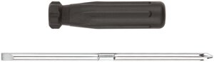 Отвертка с переставным жалом, CrV сталь, черная пластиковая ручка 6x70 мм PH2/SL6