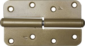Петля накладная стальная ″ПН-110″цвет золотой металлик, левая, 110мм
