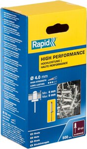 RAPID R: High-performance-rivet, 4.0 х 12 мм, 500 шт, алюминиевая высокопроизводительная заклепка (5001434)