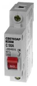 СВЕТОЗАР 1P, 40А, C, 4.5кА, автоматический выключатель (49060-40-С)