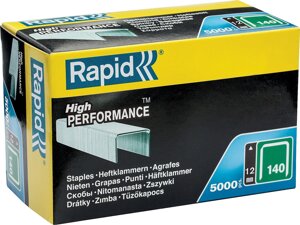 RAPID 12 мм широкие скобы,, супертвердые, профессиональные тип 140 (G / 11 / 57), 5000 шт