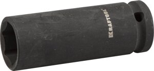 Торцовая головка KRAFTOOL ″INDUSTRIE QUALITAT″ ударная, удлиненная (1/2″), FLANK, Cr-Mo, фосфатированная, 21 мм