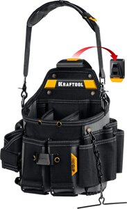 KRAFTOOL KPB-23 с быстросъёмным креплением FastClip, плечевой ремень, 23 кармана и петли, 290 х 310 мм, поясная сумка