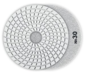 ЗУБР 125мм №30 алмазный гибкий шлифовальный круг (Черепашка) для мокрого шлифования
