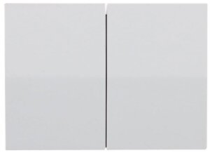 Выключатель СВЕТОЗАР ″ЭФФЕКТ″ двухклавишный, без вставки и рамки, цвет светло-серый металлик, 10A/~250B