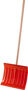 Снеговая лопата СИБИН ЛС-430 430мм стальная с деревянным черенком