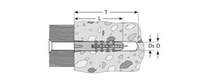 Дюбель распорный полипропиленовый, 10 x 100 мм, 250 шт, ЗУБР