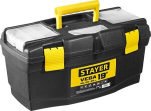 STAYER VEGA-19, 490 х 250 х 250 мм, (19″), пластиковый ящик для инструментов (38105-18)