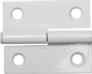 STAYER 50 x 43 x 1.8 мм, разъемная, правая, цвет белый, карточная петля (37613-50-2R)
