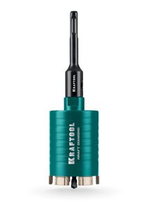 KRAFTOOL DIAMOND d 68 мм (М16, рабочая глубина 75 мм, лазерная сварка), Алмазная Коронка для подрозетников (29820-68)