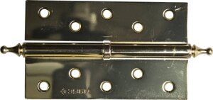 Петля дверная разъемная ЗУБР ″ЭКСПЕРТ″, 1 подшипник, цвет латунь (PB), левая, с крепежом, 125х75х2,5мм, 2 шт