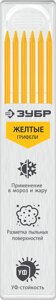 Сменные грифели для автоматического строительного карандаша ЗУБР, 6шт желтые, серия Профессионал